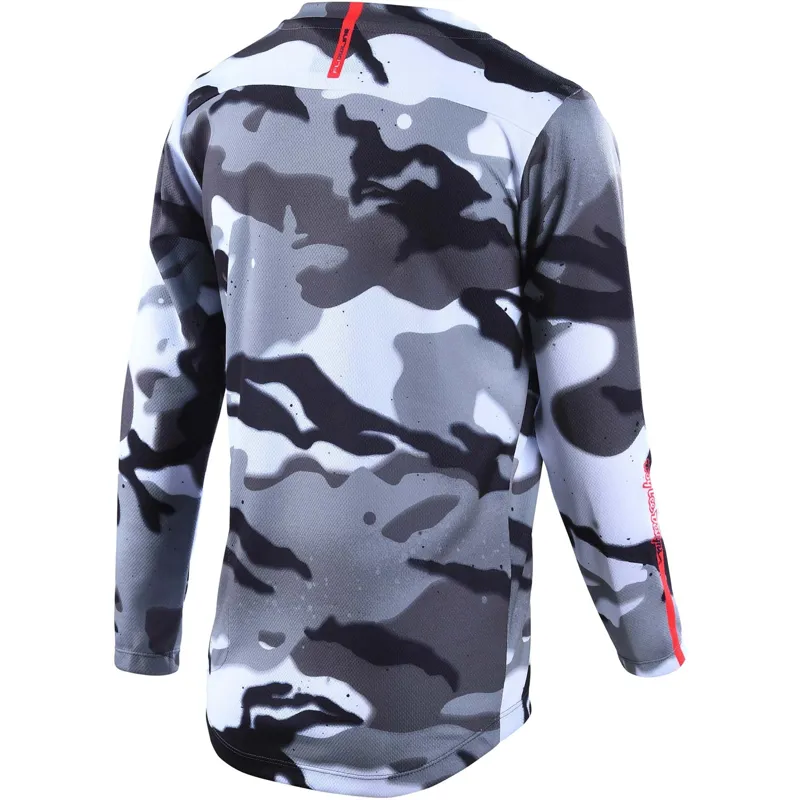 Troy Lee Designs Flowline Youth LS MTB Jersey Spray Camo White-1